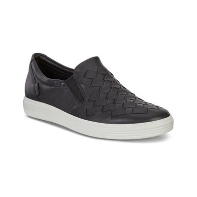 ECCO WOMEN&#39;S SOFT 7 SLIP ON CASUAL SHOE BLK