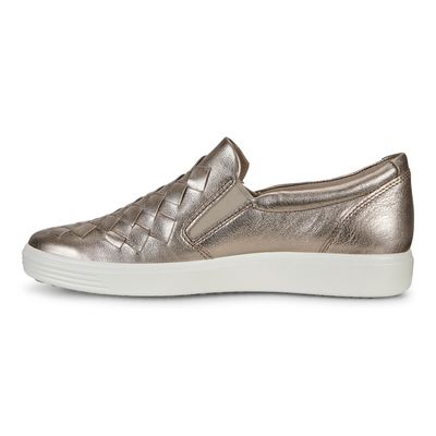 ECCO WOMEN'S SOFT 7 SLIP ON CASUAL SHOE WARM GREY