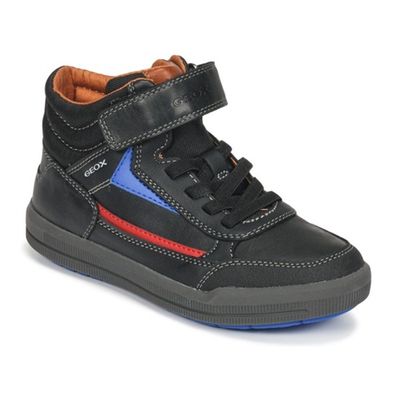 GEOX BOY&#39;S ARZACH ANKLE CASUAL BOOT BLK/RED