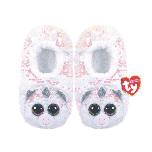 TY KID&#39;S DIAMOND UNICORN SEQUIN SLIPPERS, Size: ONE SIZE