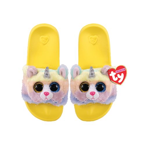 TY KID&#39;S HEATHER CAT SLIDES, Size: S