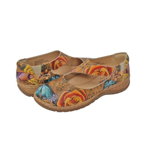 ANUSCHKA WOMEN&#39;S CASUAL SHOE MITA  FPD TAN ORANGE, Size: 6(US)