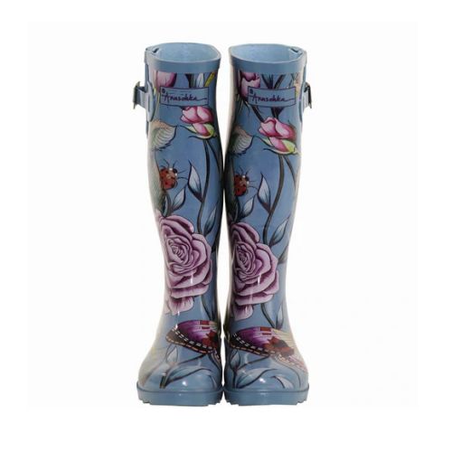ANUSCHKA WOMEN&#39;S SHORT RAIN BOOT ROSES D&#39;AMOUR, Size: 8(US)