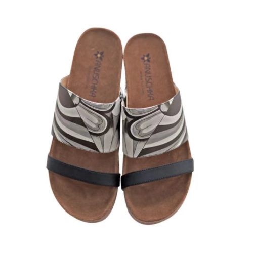 ANUSCHKA WOMEN&#39;S SANDAL MYRA PWP PEWTER, Size: 6(US)
