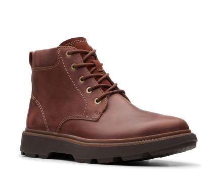 CLARKS MEN&#39;S CASUAL BOOT DEMPSEY TOP BROWN, Size: 7(US)