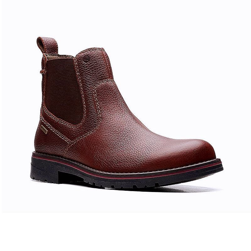 CLARKS MEN&#39;S CASUAL BOOT MORRIS UP TUMB DARK BROWN, Size: 8(US)