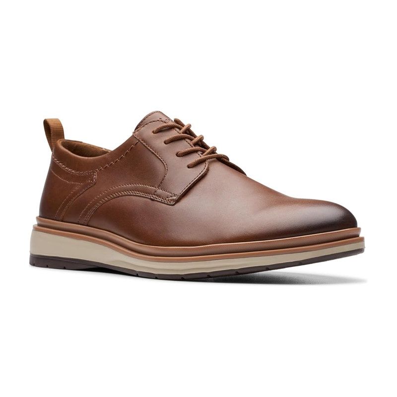 CLARKS MEN&#39;S DRESS SHOE CHANTRY LO DK TAN, Size: 9(US)