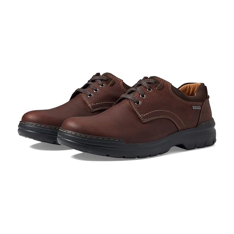 CLARKS MEN&#39;S DRESS SHOES ROCKIE2 LOGTX MAHOGANY, Size: 7(US)