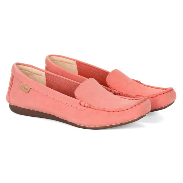 CLARKS WOMEN&#39;S CASUAL SHOE FRECKLE WALK PEACH NUBUCK, Size: 7(US)
