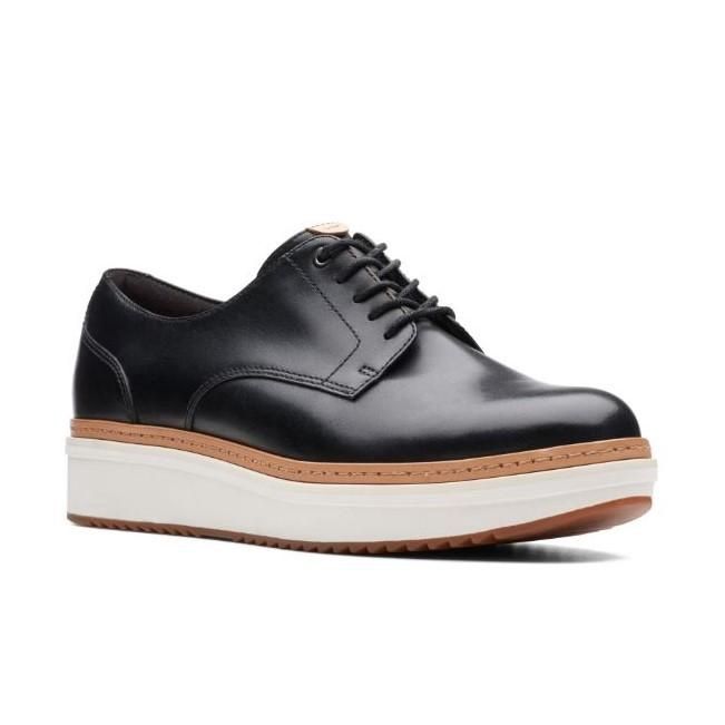 CLARKS WOMEN&#39;S CASUAL SHOE TEADALE RHEA BLACK, Size: 5(US)