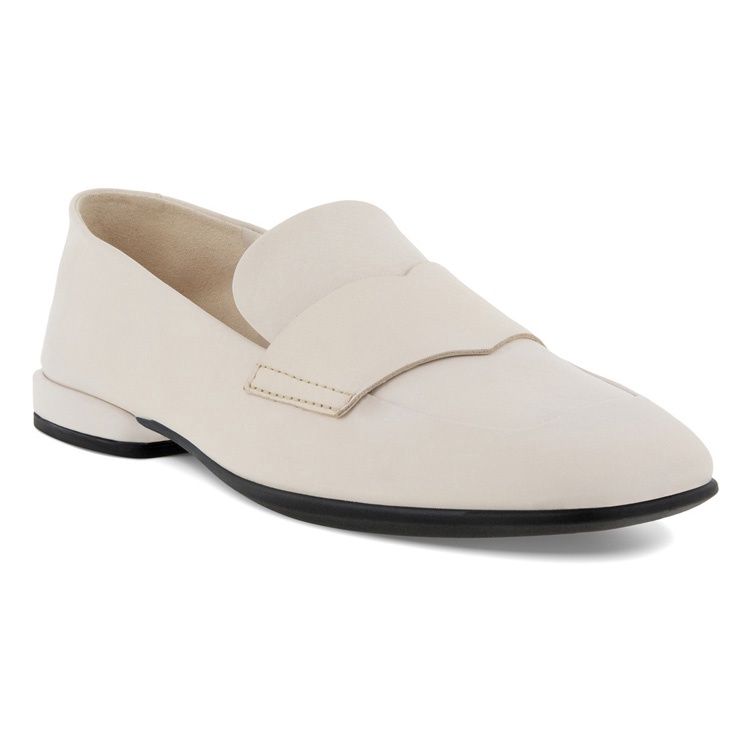 ECCO WOMEN&#39;S ANINE SQUARED CASUAL SHOE LIMESTONE WHT, Size: 37(EU)