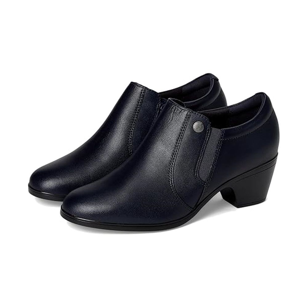 CLARKS WOMEN&#39;S EMILY 2 REYNA BLACK LEATHER WIDE ANKLE BOOT, Size: 5(US)