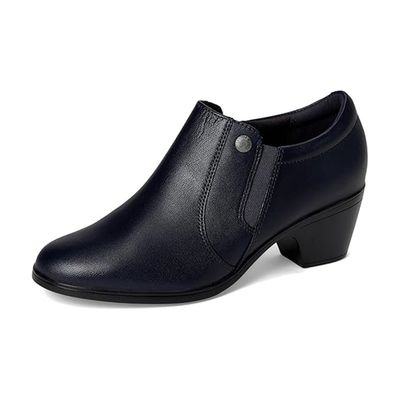 CLARKS WOMEN&#39;S EMILY 2 REYNA BLACK LEATHER WIDE ANKLE BOOT