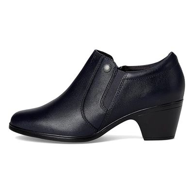 CLARKS WOMEN'S EMILY 2 REYNA BLACK LEATHER WIDE ANKLE BOOT