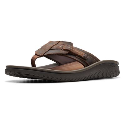 CLARKS MNE&#39;S WESLEY SUN BROWN SANDAL