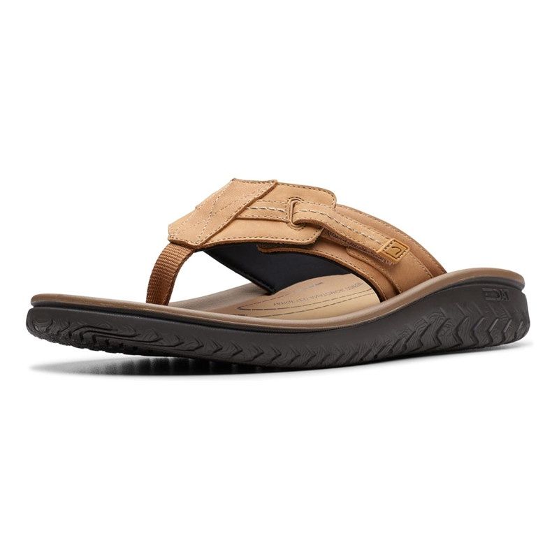 CLARKS MNE&#39;S WESLEY SUN TAN SANDAL, Size: 7(US)
