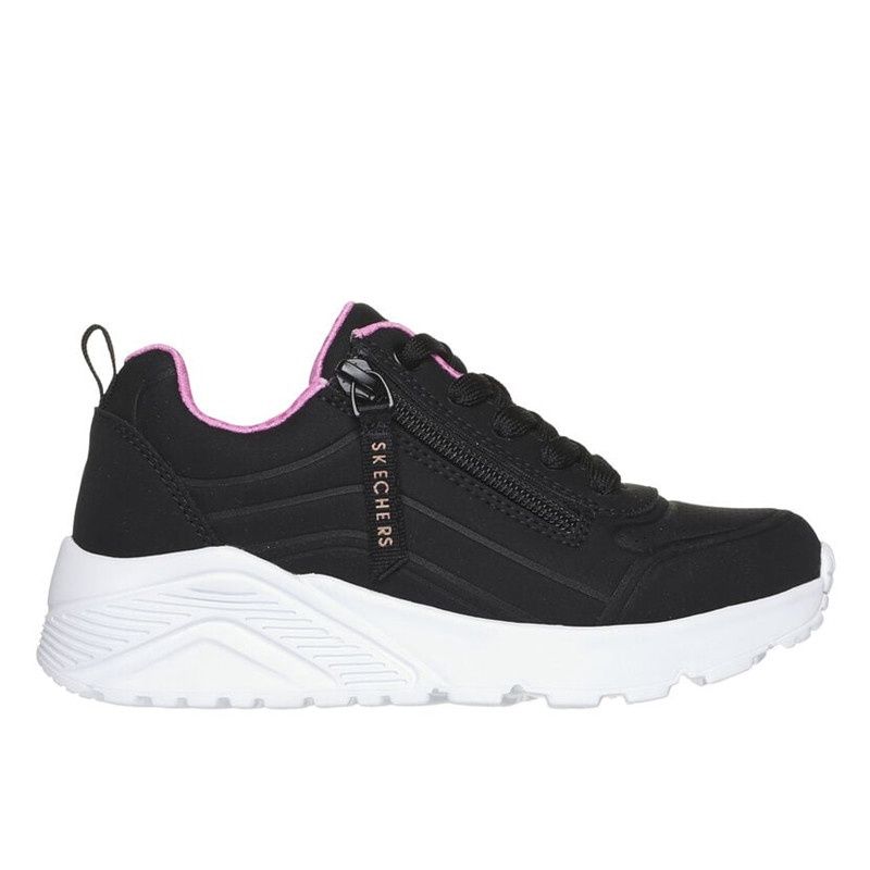 SKECHERS GIRLS&#39; SKECHERS UNO LITE -EASY ZIP CASUAL SHOE, Size: 3 Kid(US)