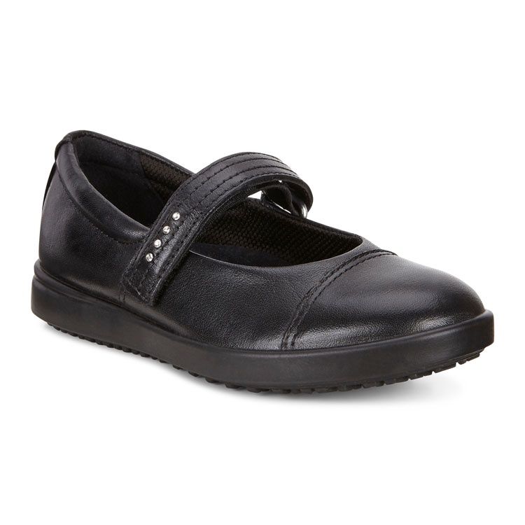 ECCO GIRL&#39;S MARY JANE ELLI BLK DRESS SHOE, Size: 34 Kid(EU)