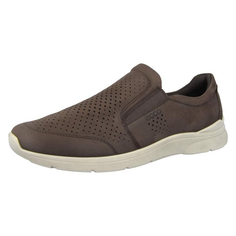 ECCO MEN&#39;S IRVING SLIP ON COFFEE CASUAL SHOE, Size: 41(EU)