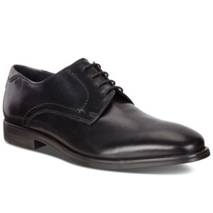 ECCO MEN&#39;S MELBOURNE TIE DRESS SHOE BLACK, Size: 40(EU)
