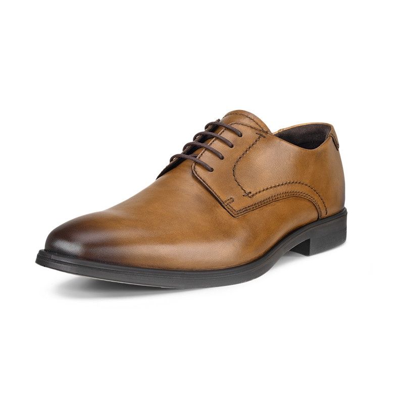 ECCO MEN&#39;S MELBOURNE TIE DRESS SHOE BRN, Size: 39(EU)