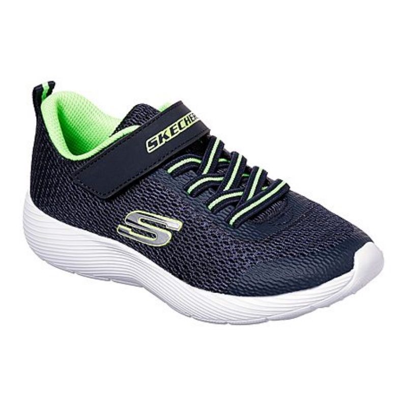 SKECHERS BOY&#39;S DYNA LITE NAVY ATHLETIC SHOE, Size: 6 Baby(US)