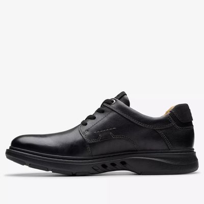 CLARKS MEN'S UN BRILEY PACE BLACK LEATHER DRESS SHOES