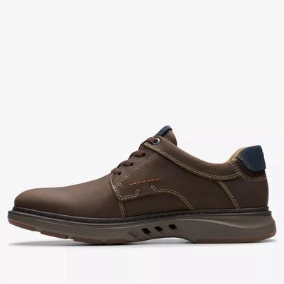 CLARKS MEN'S UN BRILEY PACE BROWN NUBUCK DRESS SHOES