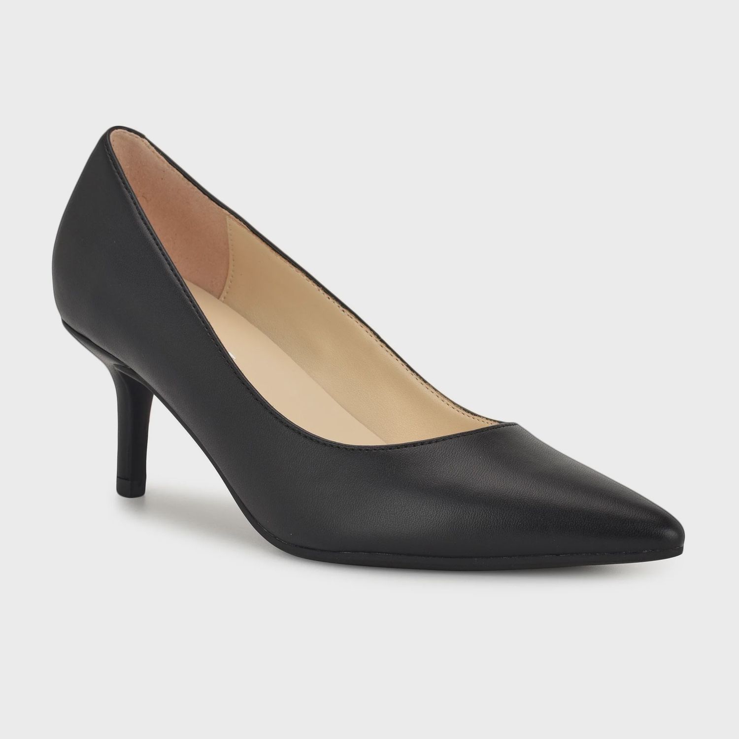 NINE WEST WOMEN&#39;S ARIAL3 BLACK SUPER NAPPA PU DRESS SHOES, Size: 6(US)