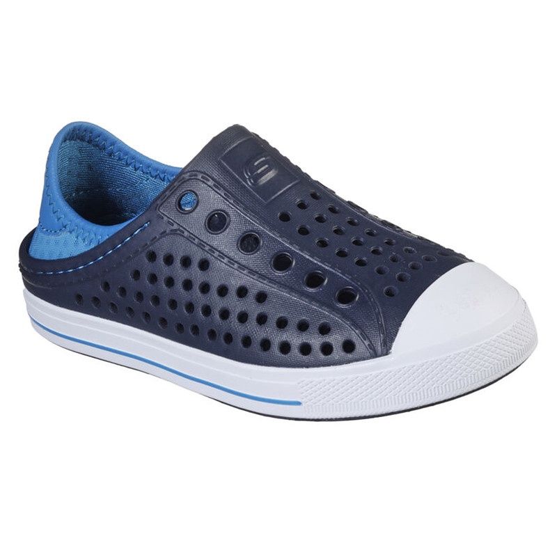 SKECHERS BOY&#39;S GUZMAN STEPS AQUA SURGE NAVY SANDAL, Size: 1 Kid(US)