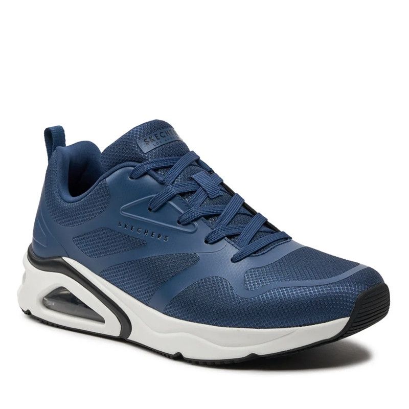 SKECHERS MEN&#39;S TRES-AIR UNO NAVY CASUAL SHOES