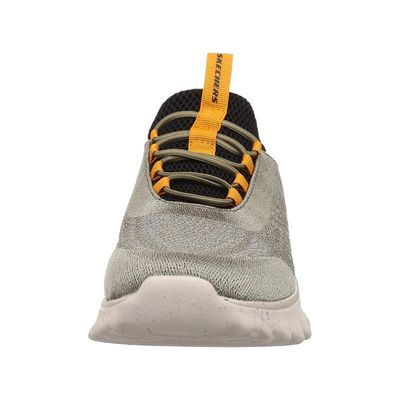 SKECHERS MEN'S RELAXED FIT: VOSTON - REEVER OLIVE BLK ATHLETIC SHOE