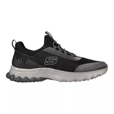 SKECHERS MEN'S RELAXED FIT: VOSTON - REEVER BLK ATHLETIC SHOE