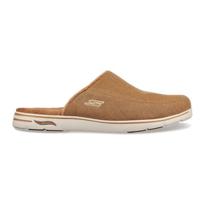 SKECHERS MEN'S ARCH FIT LOUNGE WHEAT SLIPPER