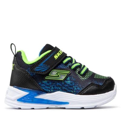 SKECHERS BOY'S LIGHTS: DERLO BLACK ATHLETIC SHOE