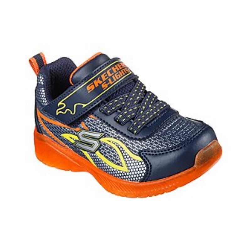 SKECHERS BOY&#39;S LIGHTS-ILLUMI-BRIGHTS-THERMO-TRCKER NVOR CASUAL SHOES, Size: 7 Kid(US)