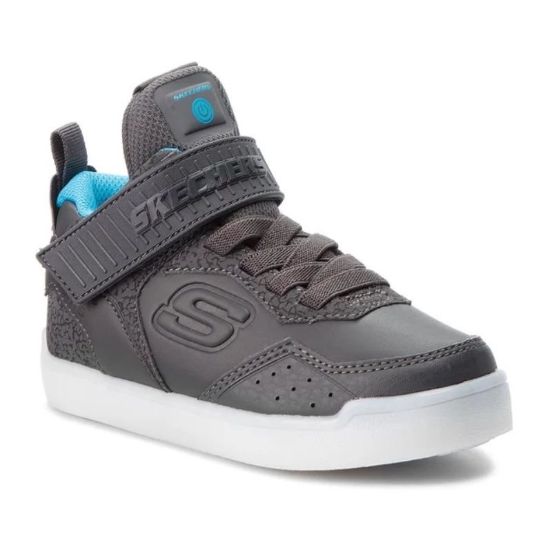 SKECHERS BOY&#39;S LIGHTS: MERROX GREY CASUAL SHOES, Size: 1 Kid(US)