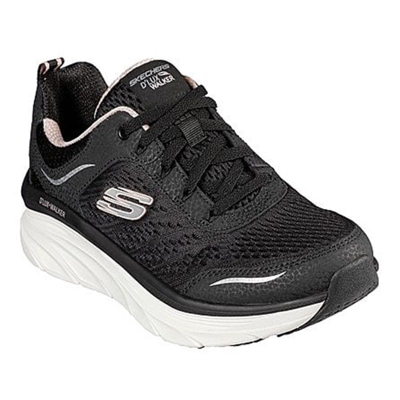 SKECHERS WOMEN&#39;S INFINTE MOTION BLACK/PINK ALTHLETIC SHOES, Size: 8.5(US)