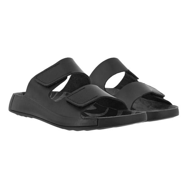 ECCO MEN&#39;S COZMO LEATHER TWO STRAP SANDAL BLACK