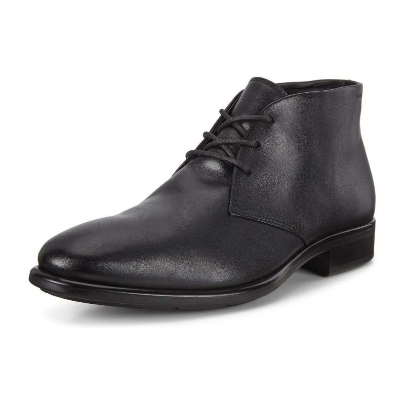 ECCO MEN&#39;S CITYTRAY ANKLE DRESS BOOT BLK, Size: 40(EU)