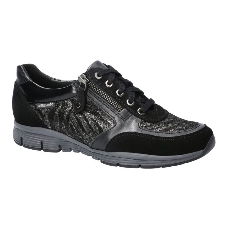 MEPHISTO WOMEN&#39;S CASUAL SHOE YLONA BLK ZEBRA