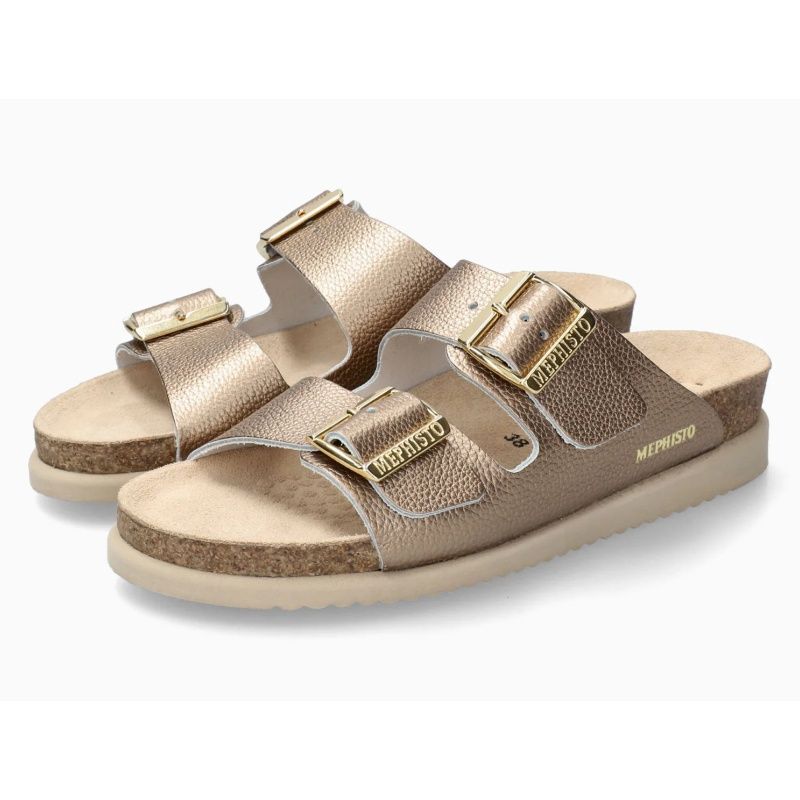 MEPHISTO WOMEN&#39;S HESTER SANDAL PLATINUM GRAIN, Size: 5(US)