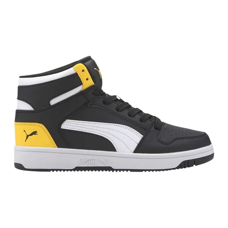 PUMA BOY&#39;S REBOUND LAYUP SL JR ATHLETIC SHOE YELLOW, Size: 6(US)