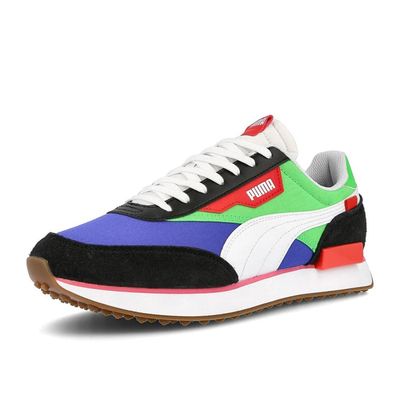 PUMA MEN&#39;S FUTURE RIDER PLAY ON BLUE +GRN ATHLETIC SHOE