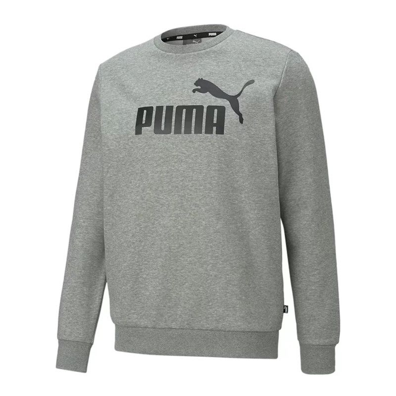 PUMA MEN&#39;S LOGO CREW SWEATER GREY, Size: L(US)