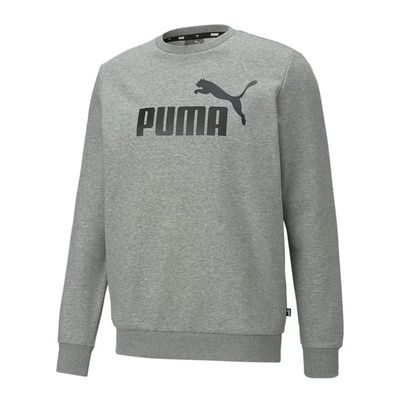 PUMA MEN&#39;S LOGO CREW SWEATER GREY