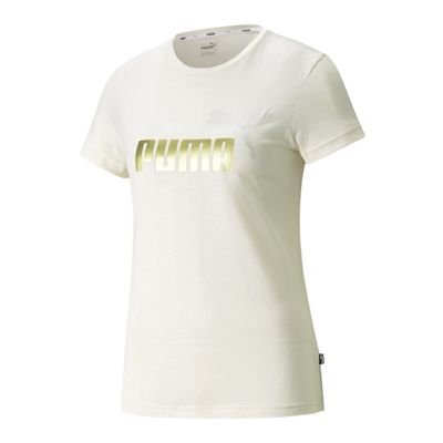 PUMA WOMEN&#39;S ESS+ METALLIC LOGO T-SHIRT