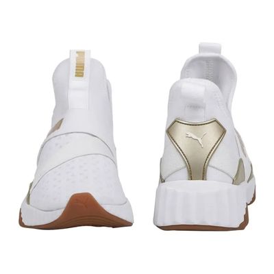 PUMA WOMEN'S DEFY MID SPARKLE WHT ATHLETIC SHOE