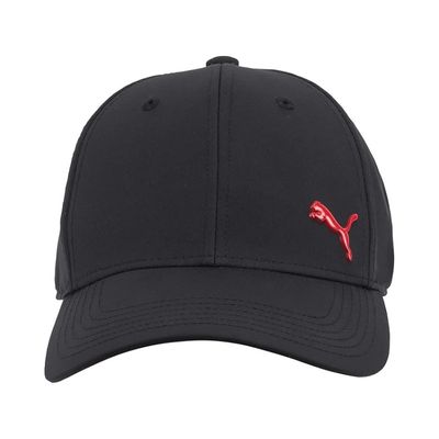 PUMA WOMEN&#39;S EVERCAT ALLOY STRETCH FIT CAP HAT BLK/RED