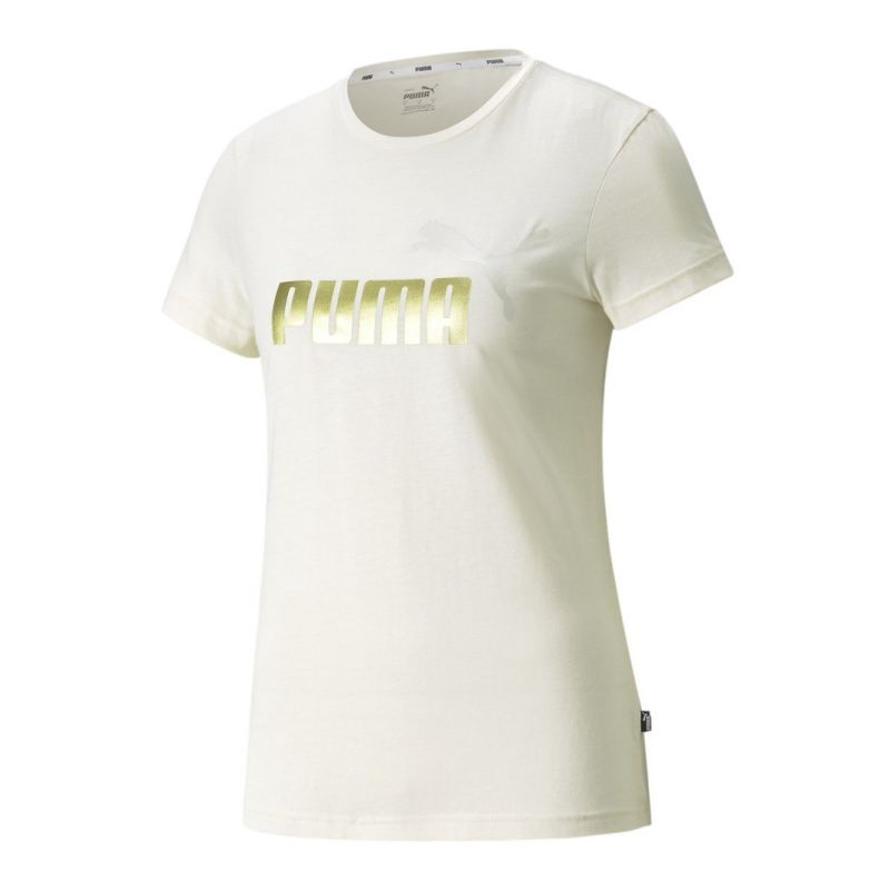 PUMA WOMEN&#39;S ESS+ METALLIC LOGO T-SHIRT, Size: L(US)